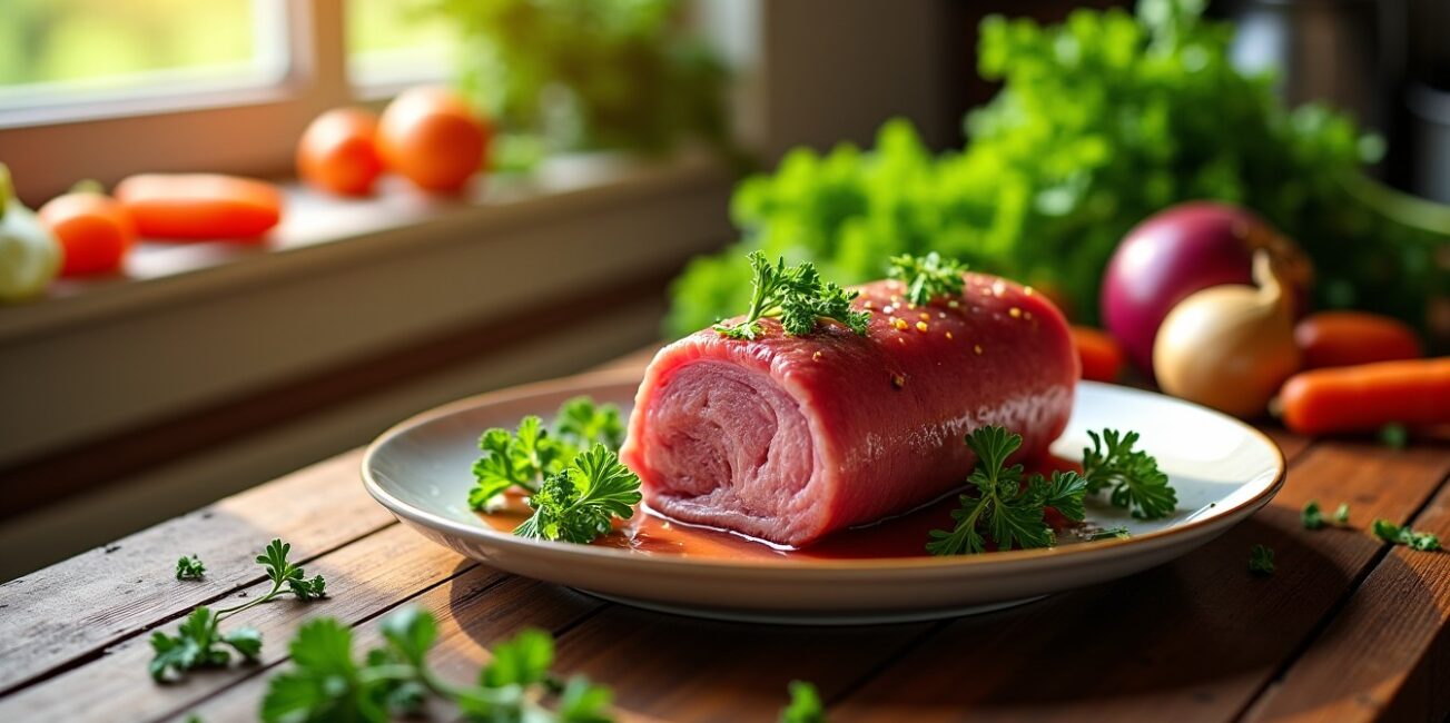 Le secret de la cocotte-minute pour une tête de veau roulée parfaitement cuite en un temps record