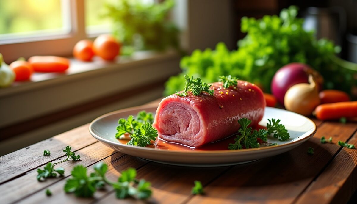 Le secret de la cocotte-minute pour une tête de veau roulée parfaitement cuite en un temps record