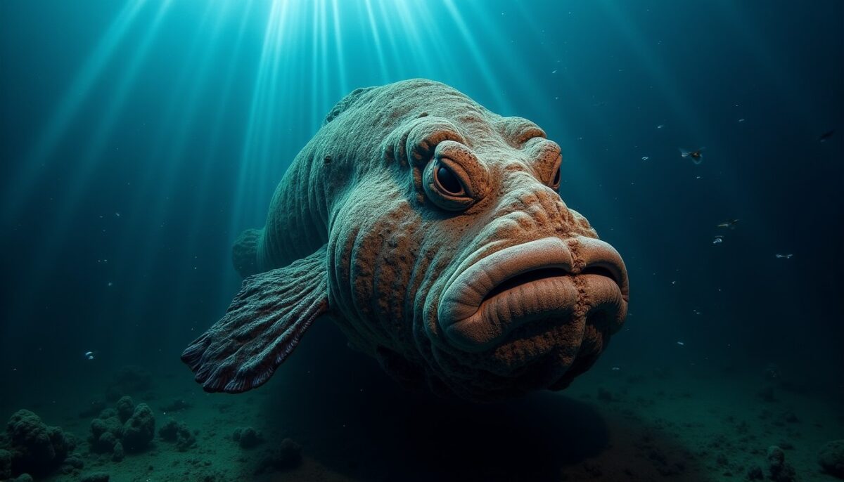 Une photo spectaculaire d’une lotte géante capturée dans les profondeurs de l’océan qui défie toute croyance !